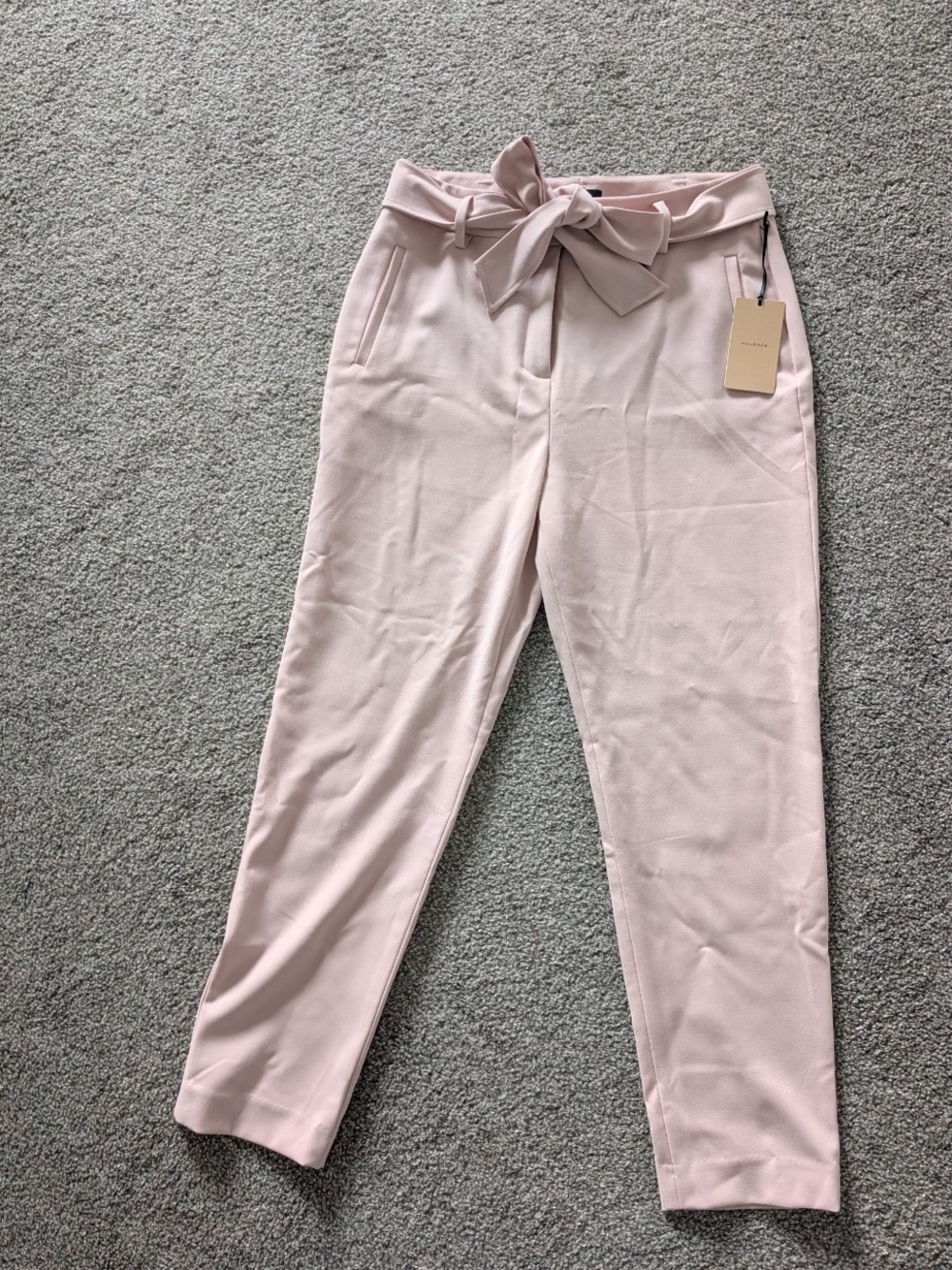 Halogen Blush Pink Paperbag Waist Trousers